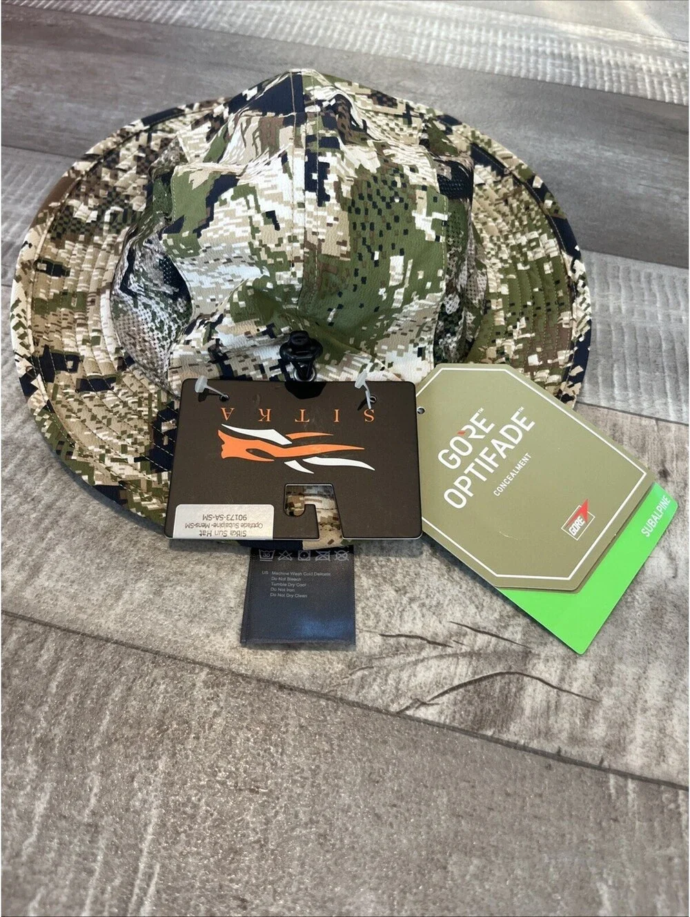 New SITKA Gear Sun Hat Optifade Subalpine Small/Medium Camo Bucket Cap NWT $60